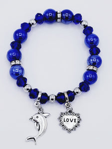 Sapphire Blue Dolphin Bracelet