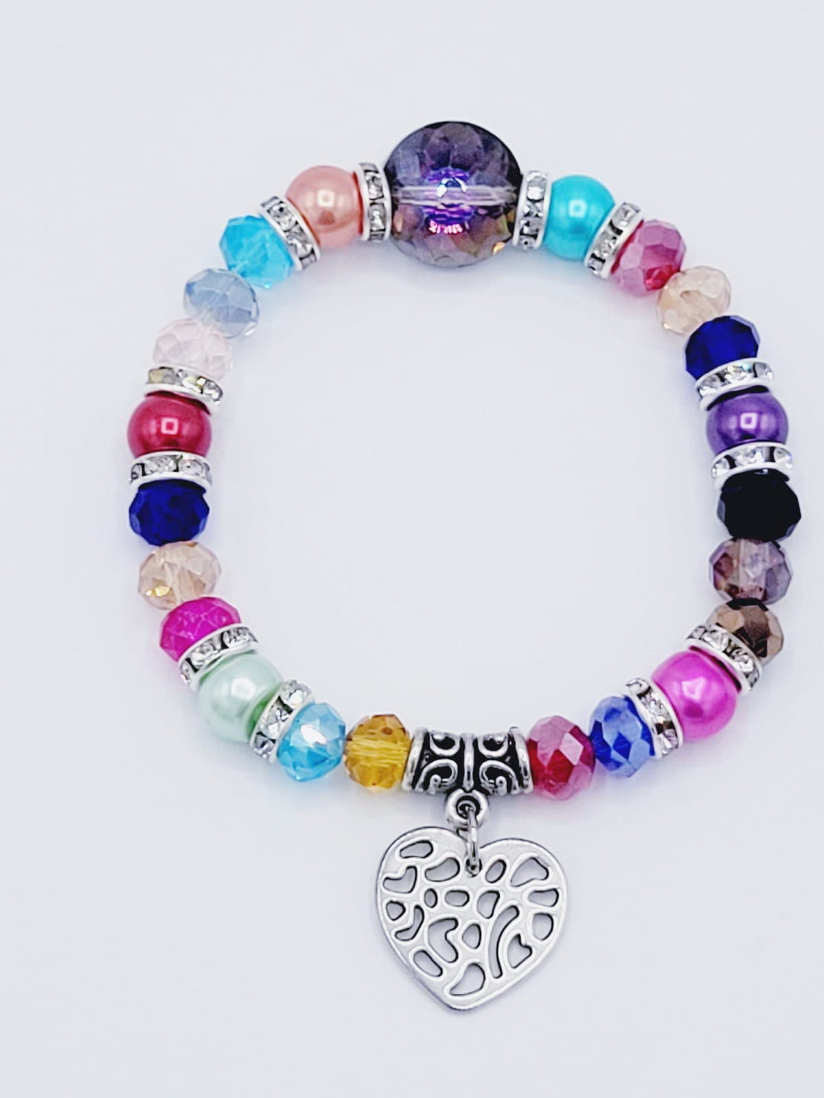 Multicolor Heart Bracelet