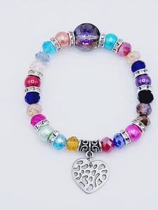 Multicolor Heart Bracelet