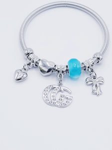 Aquamarine Bangle Bracelet