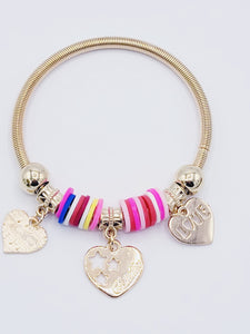 Heart Bangle Bracelets