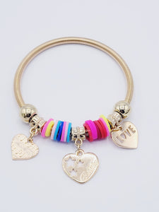 Heart Bangle Bracelets