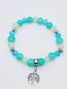 Mint Green Tree Of Life Bracelet