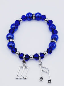 Sapphire Blue Music Signs Bracelet