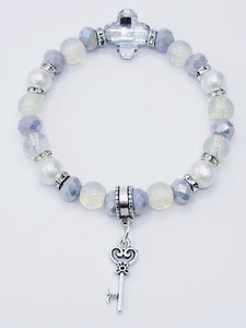 Gray Key Bracelet