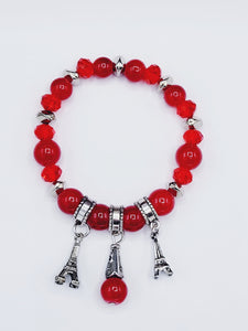 Red Eiffel Tower Bracelet