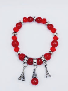 Red Eiffel Tower Bracelet