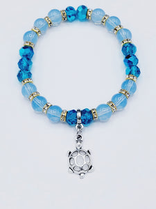 Aquamarine Turtle Bracelet