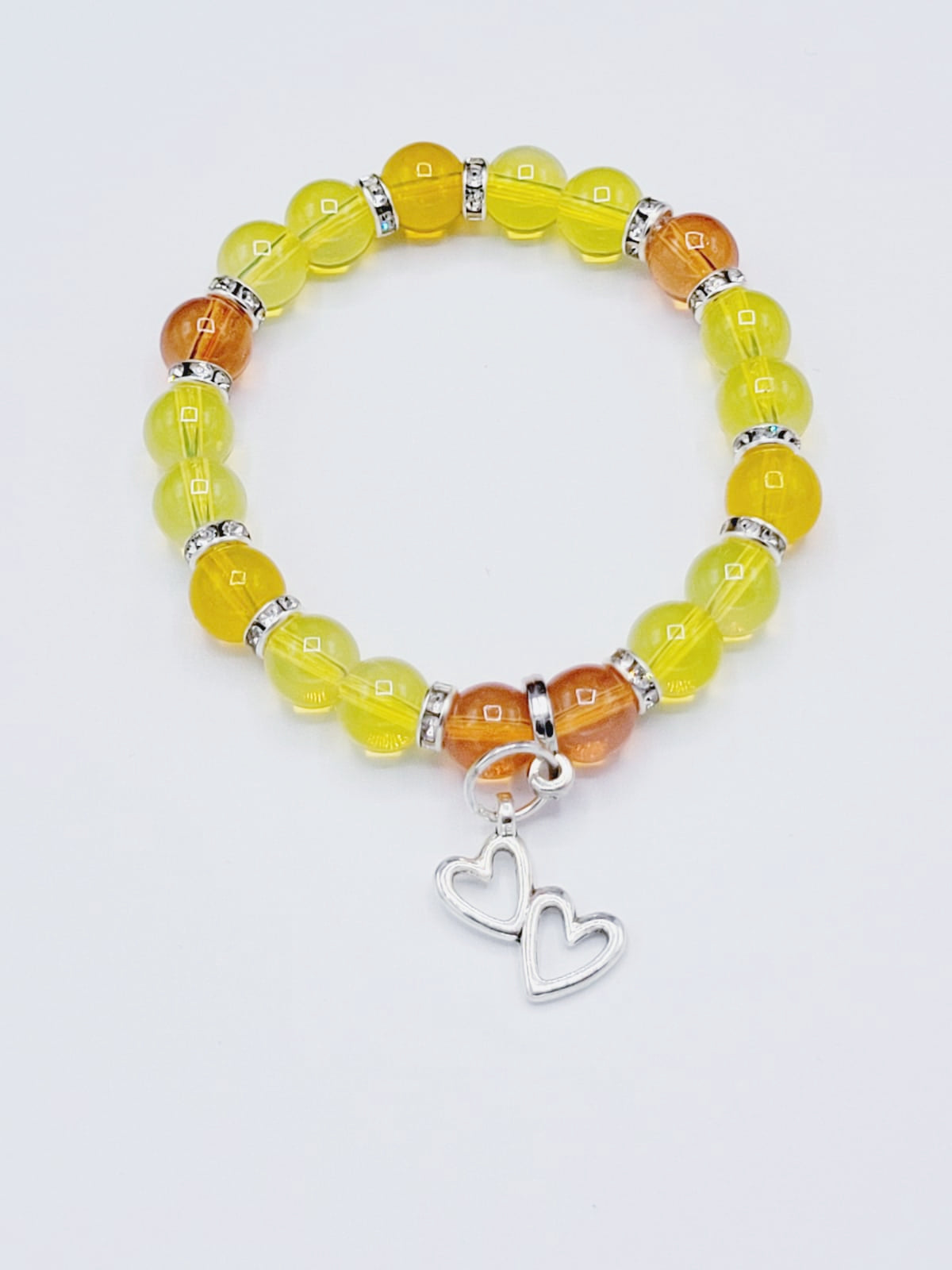 Yellow And Orange Heart Bracelet