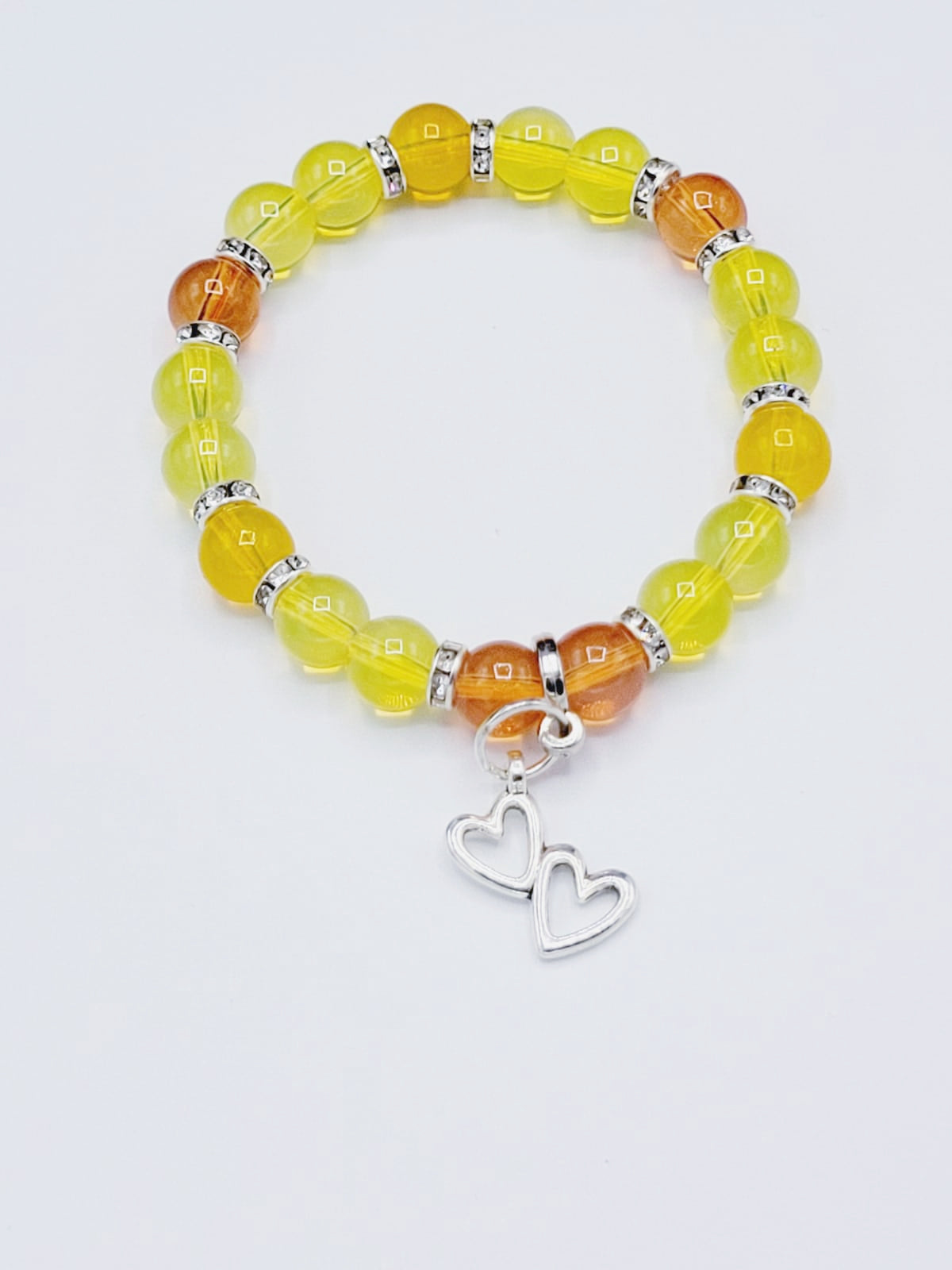 Yellow And Orange Heart Bracelet