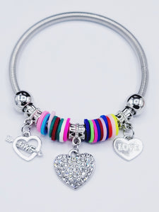 Heart Bangle Bracelets