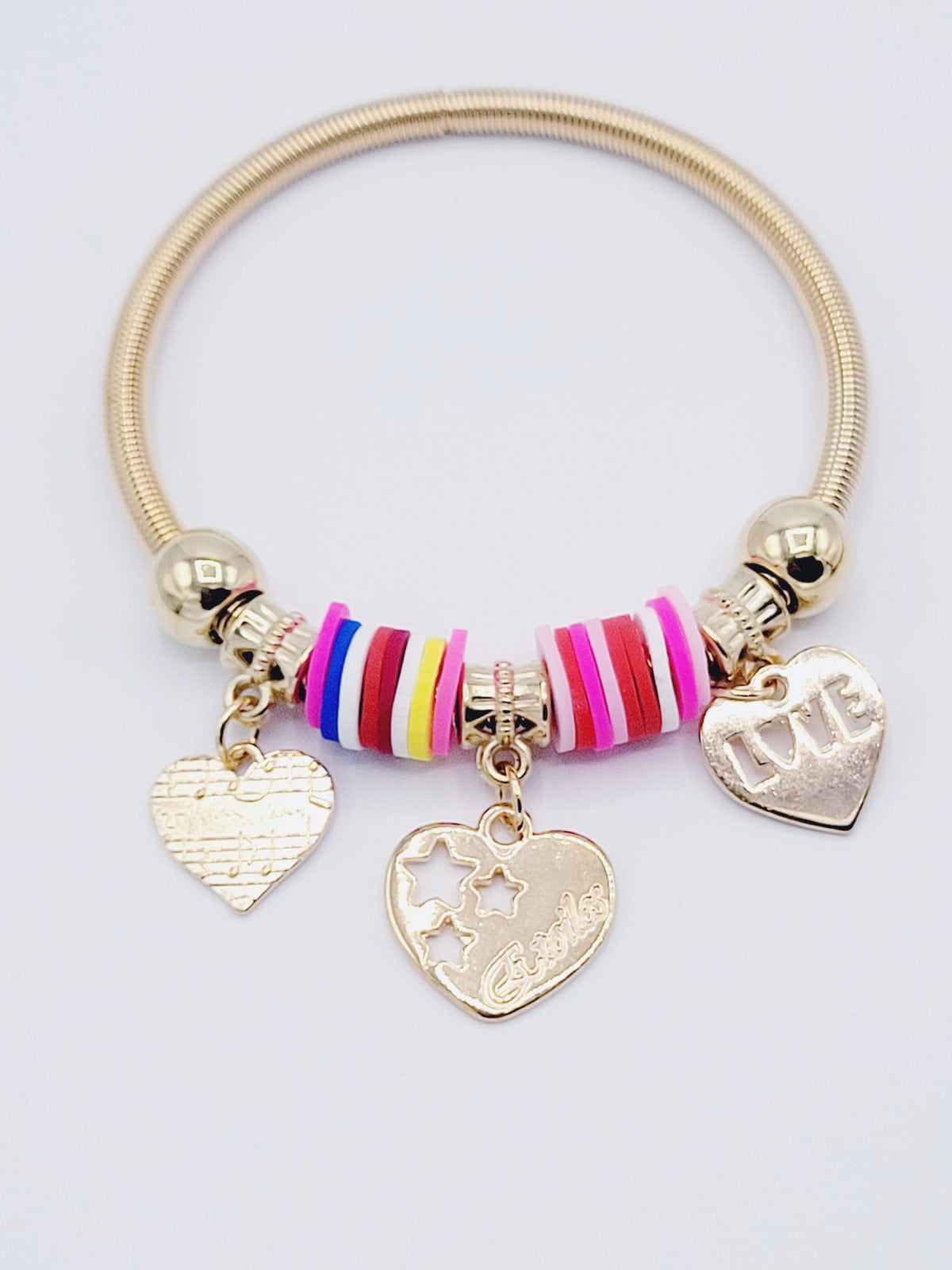 Heart Bangle Bracelets