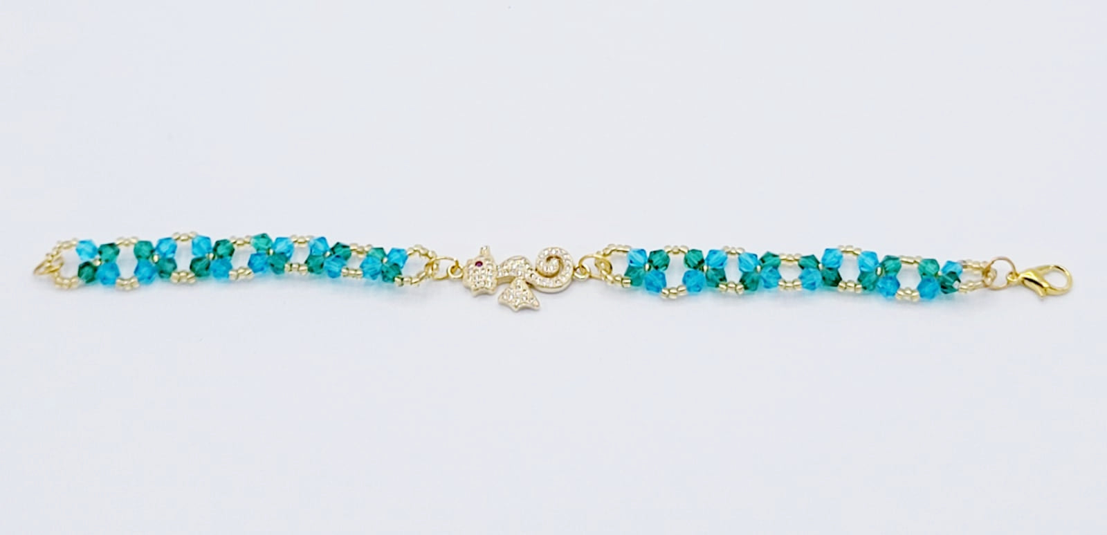 Aquamarine Seahorse Bracelet