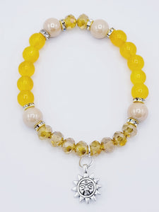 Yellow And Amber Sun Bracelet