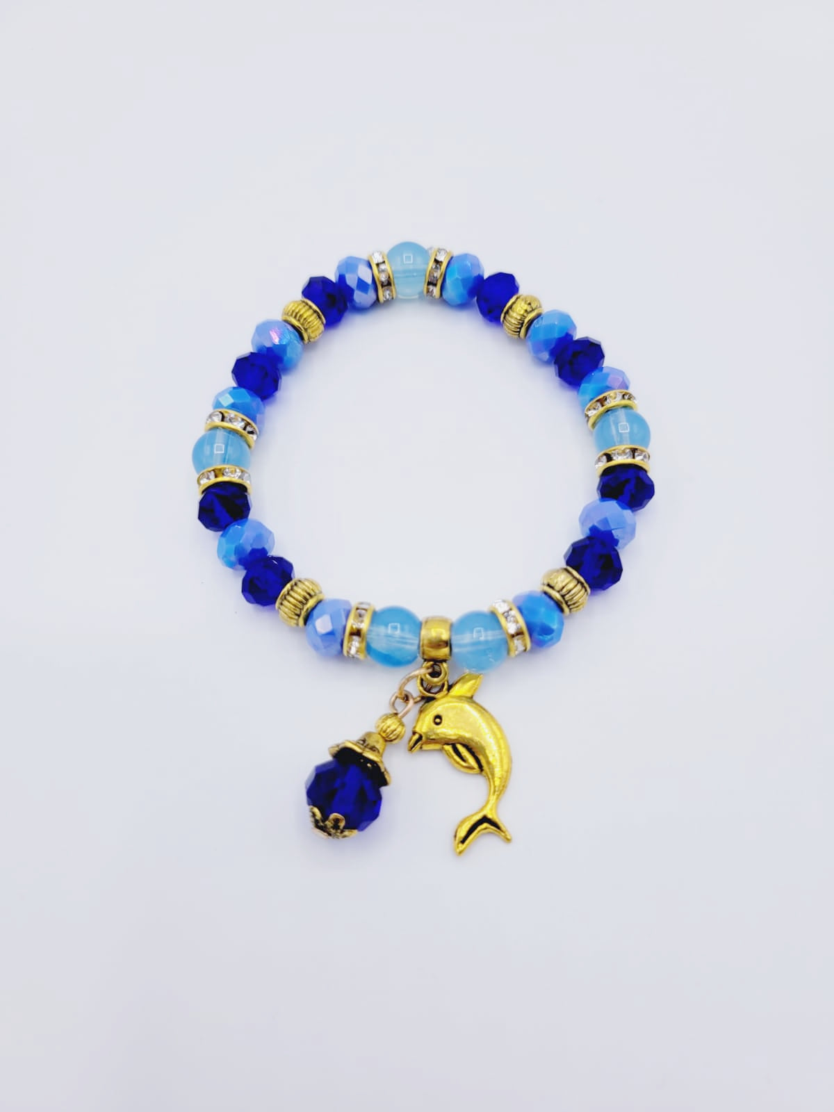 Blue And Aquamarine Dolphin Bracelet