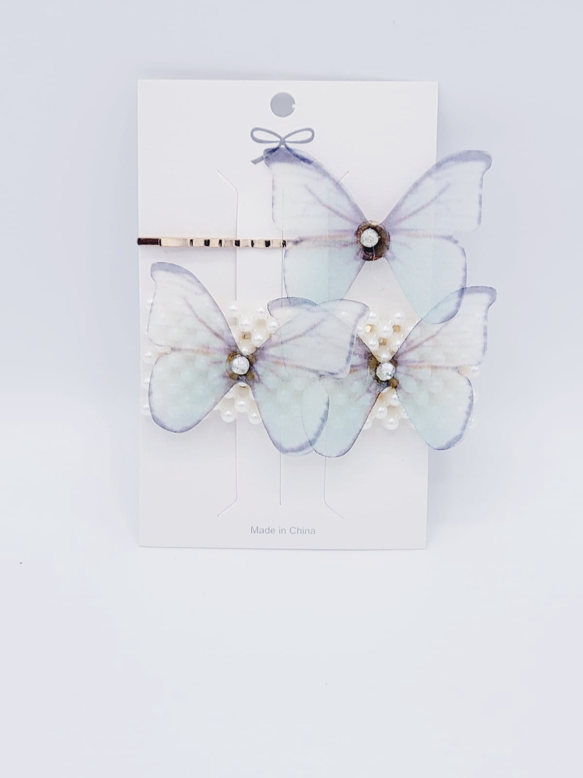 Light Blue Butterfly Hair Clip