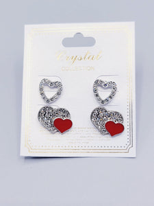 Heart Earrings Set