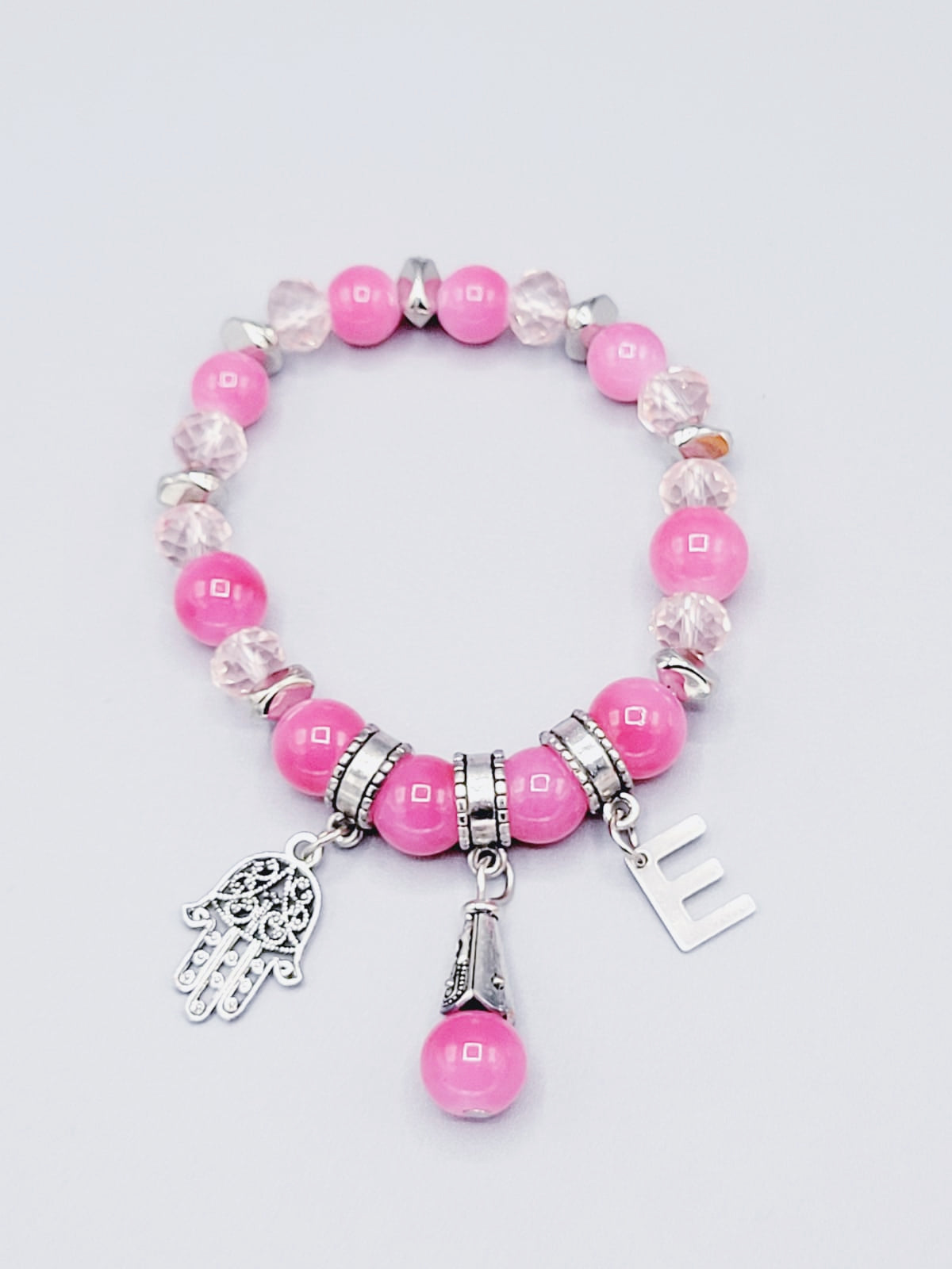 Pink Letter E Bracelet