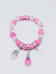 Pink Letter E Bracelet