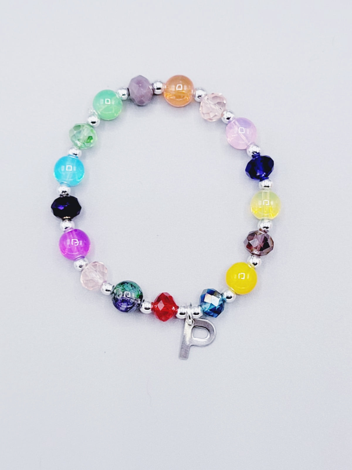 Multicolor Letter P Bracelet