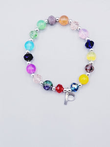 Multicolor Letter P Bracelet