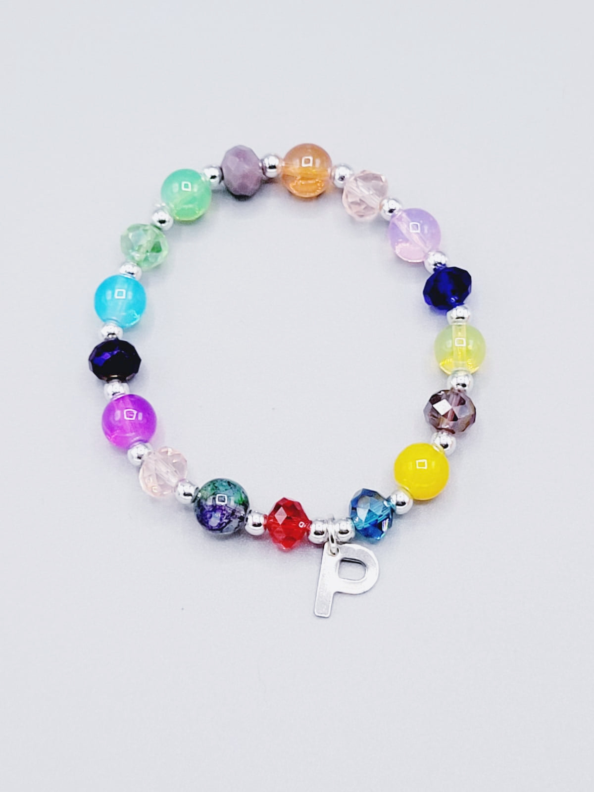 Multicolor Letter P Bracelet