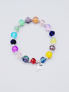 Multicolor Letter P Bracelet