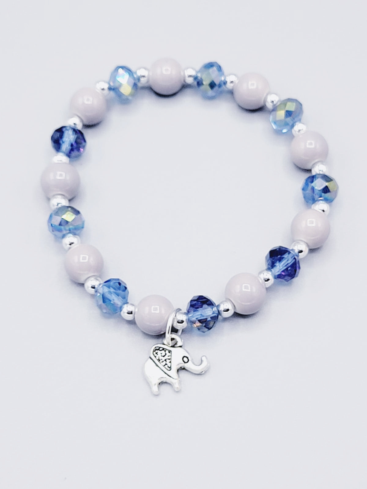 Light Blue And Gray Elephant Bracelet