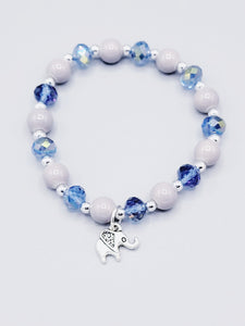 Light Blue And Gray Elephant Bracelet
