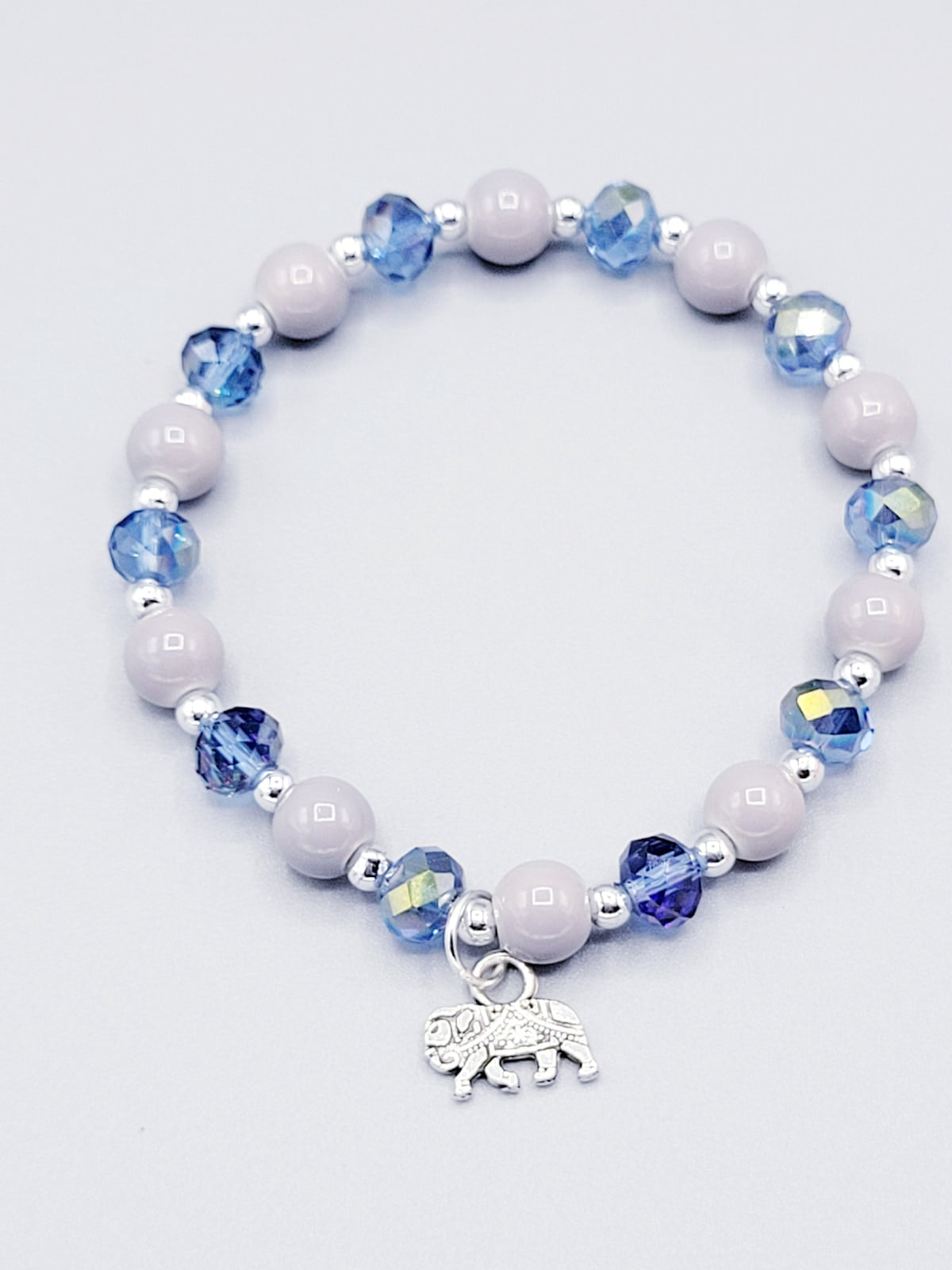 Light Blue And Gray Elephant Bracelet