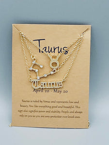 Taurus Zodiac Sign Necklaces