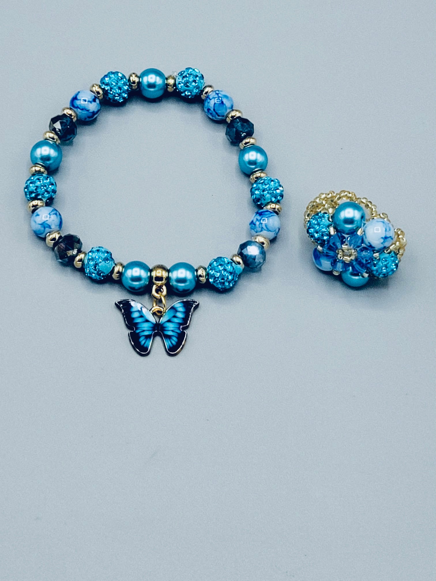 Aquamarine Butterfly Set