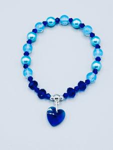 Blue Heart Bracelet