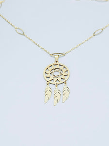 Gold Dreamcatcher Necklace