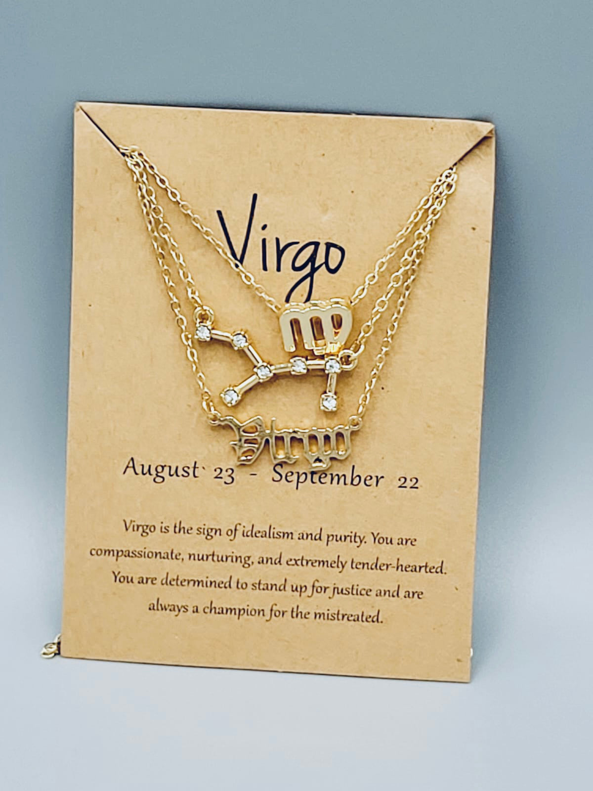 Virgo Zodiac Sign Necklaces