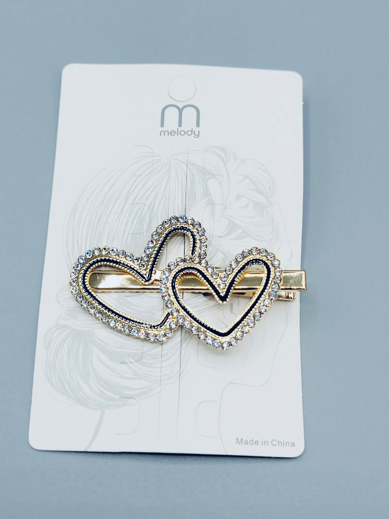 Gold Heart Hair Clip