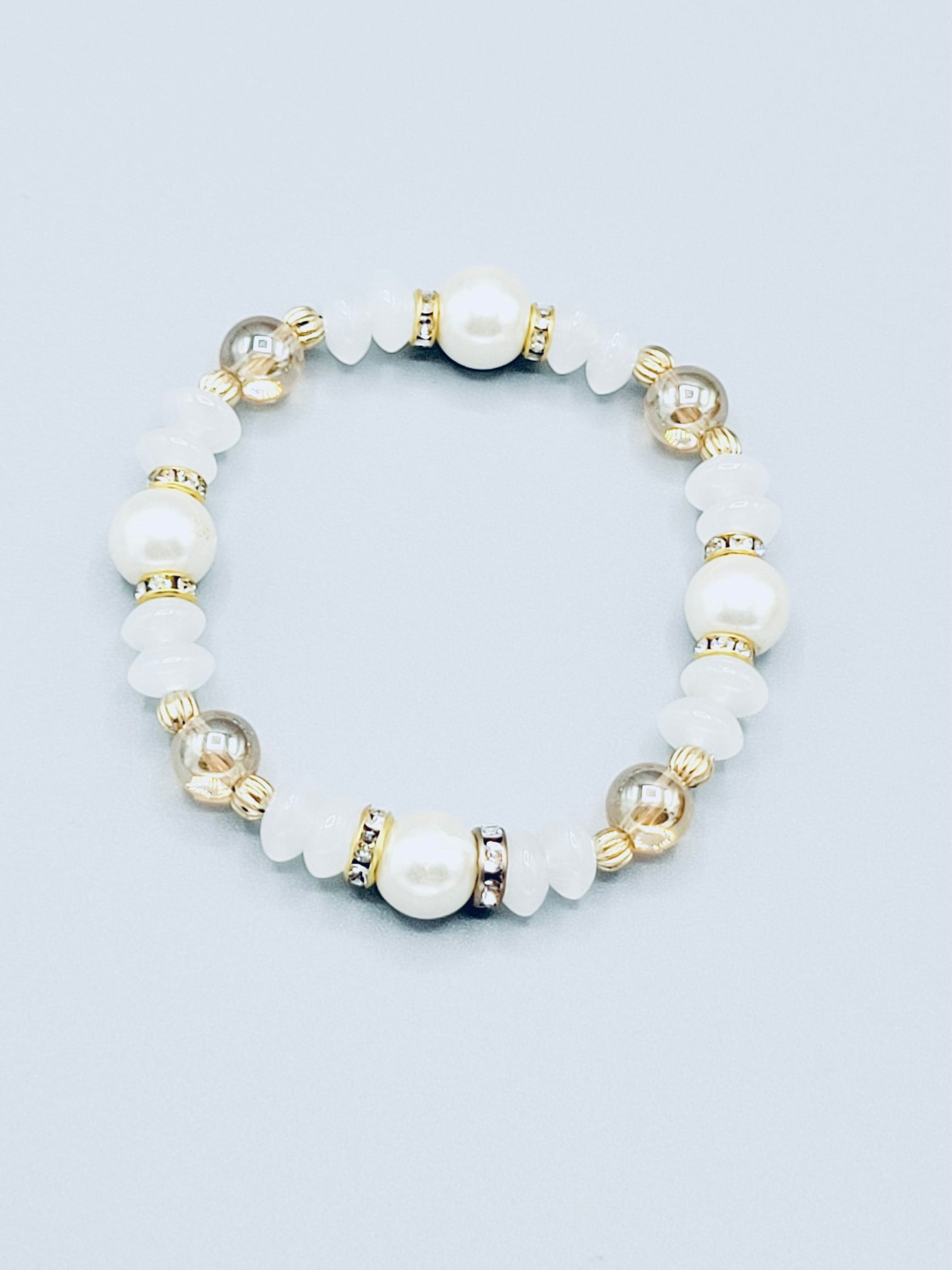 White And Amber Bracelet