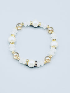 White And Amber Bracelet