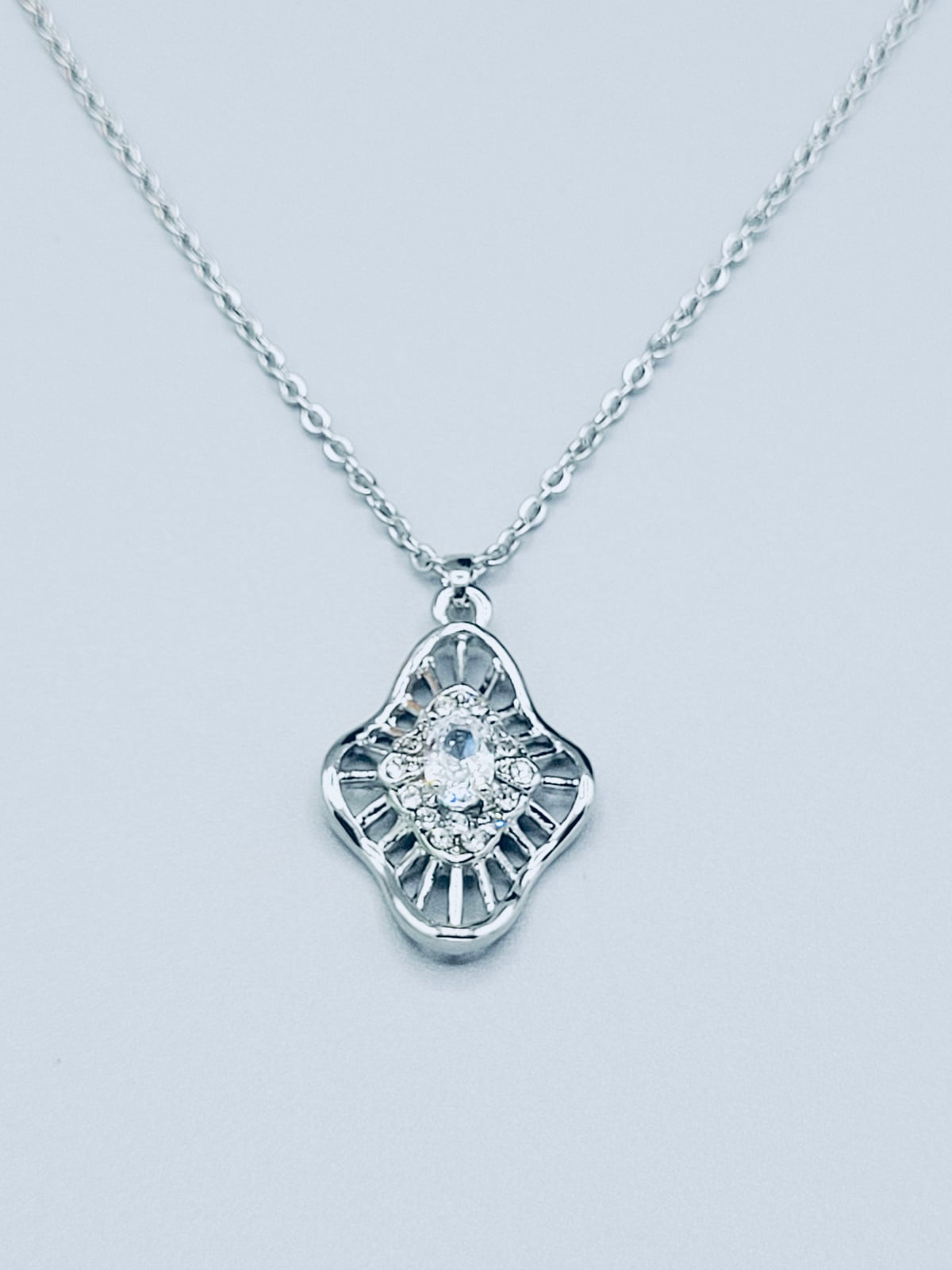 Silver Diamond Necklace