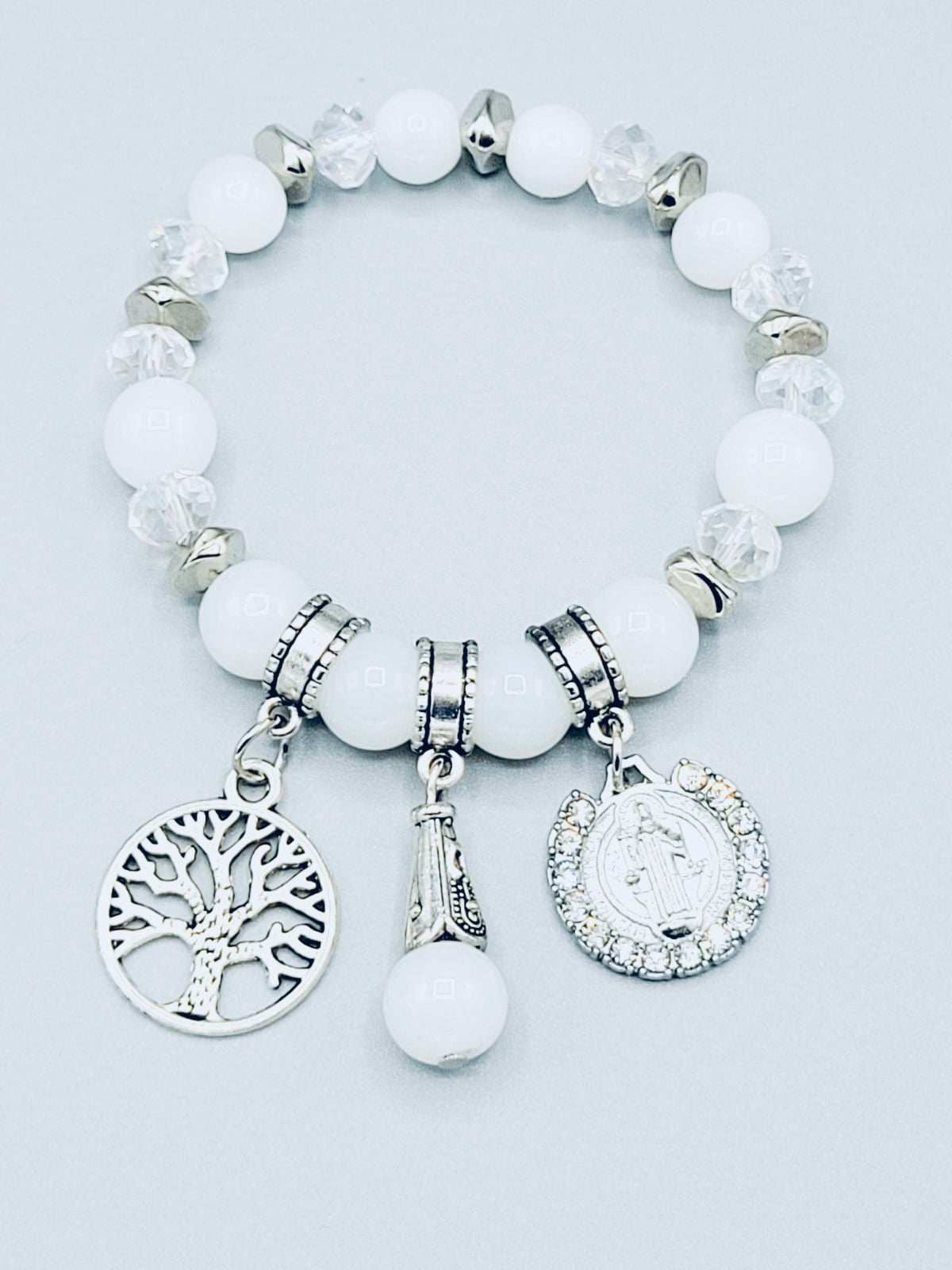 White Saint Benedict Bracelet