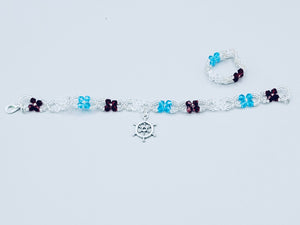 Aquamarine And Wine Rudder Set