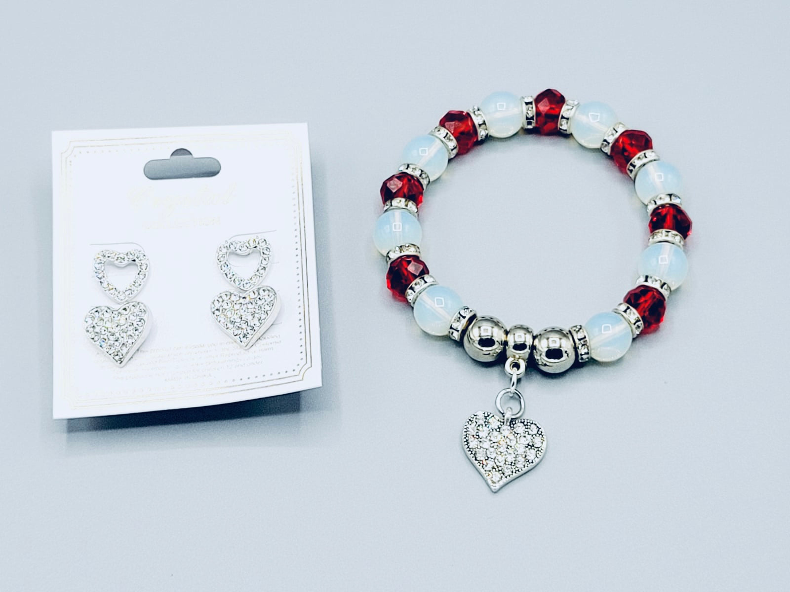 Opal And Red Heart Set