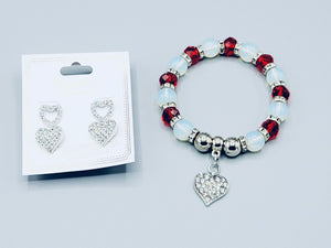 Opal And Red Heart Set