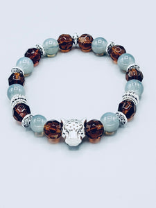 Brown And Gray Jaguar Bracelet