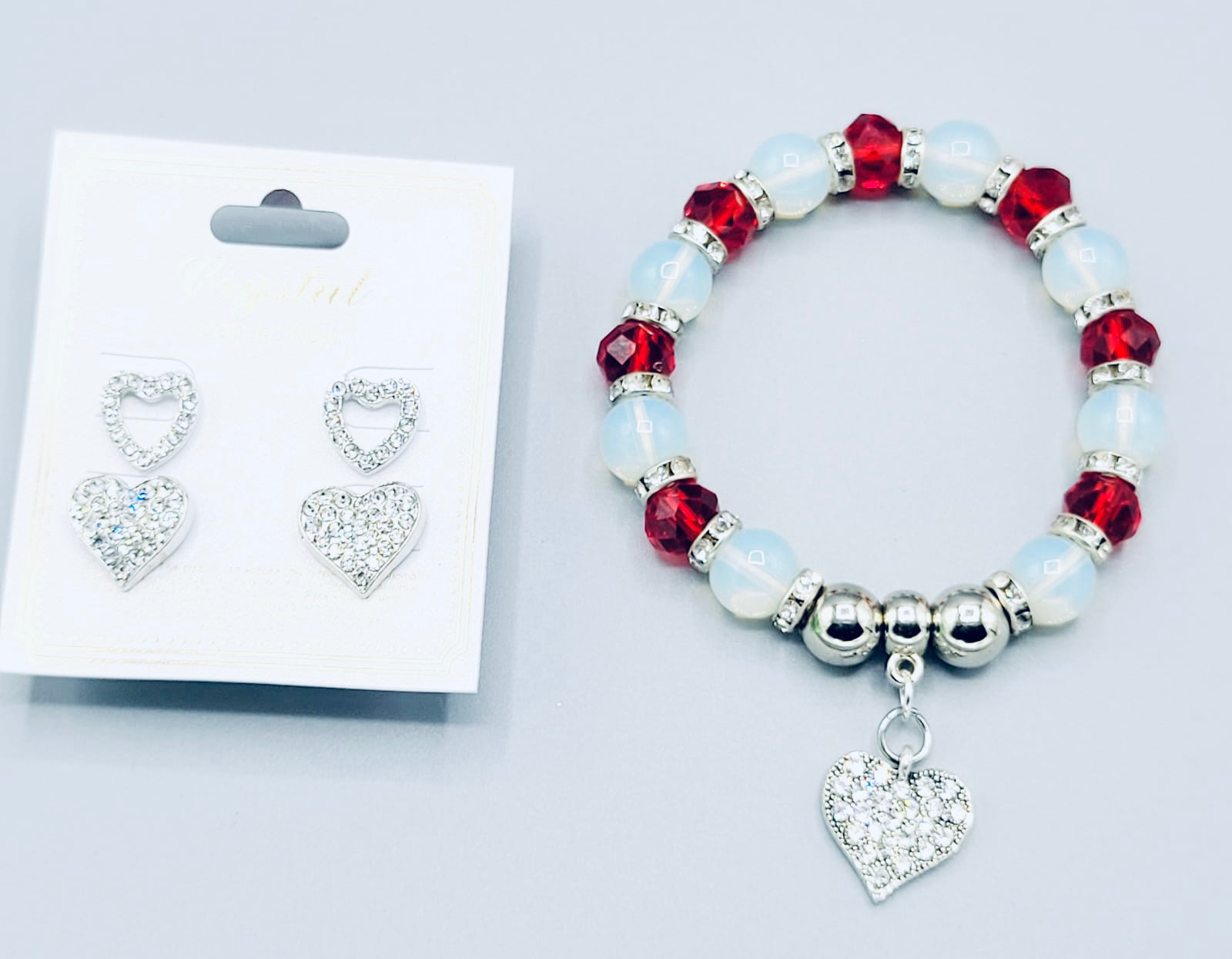 Opal And Red Heart Set