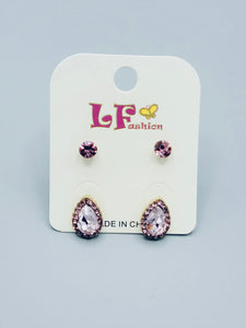 Light Pink Tear-Shaped Earrings