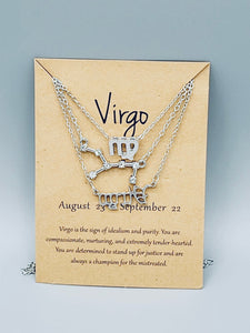 Virgo Zodiac Sign Necklaces