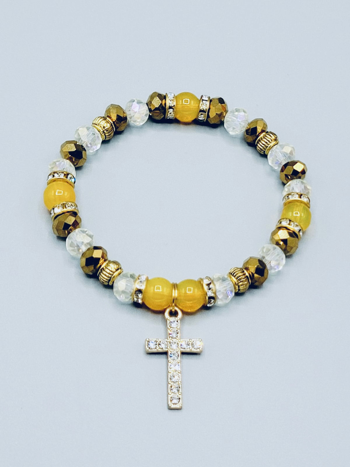 Yellow Cross Bracelet