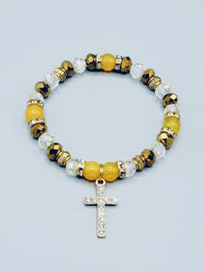 Yellow Cross Bracelet