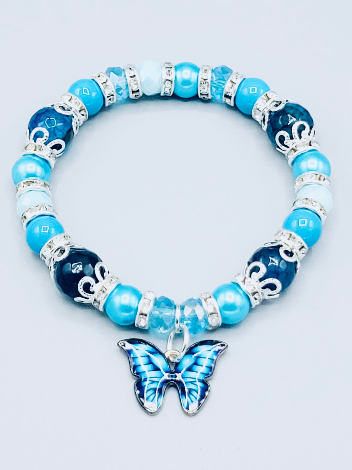 Aquamarine Butterfly Bracelet